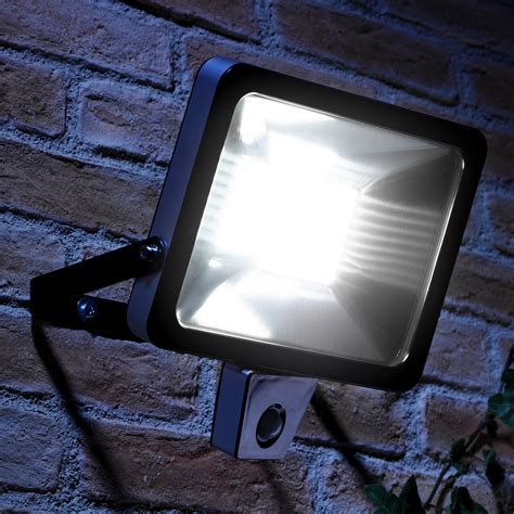 AURAGLOW 50W LED MOTION ACTIVATED PIR SENSOR OUTDOOR SECURITY LIGHT ...