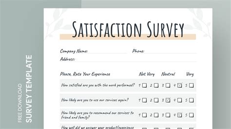 Satisfaction Survey Free Google Docs Template - gdoc.io