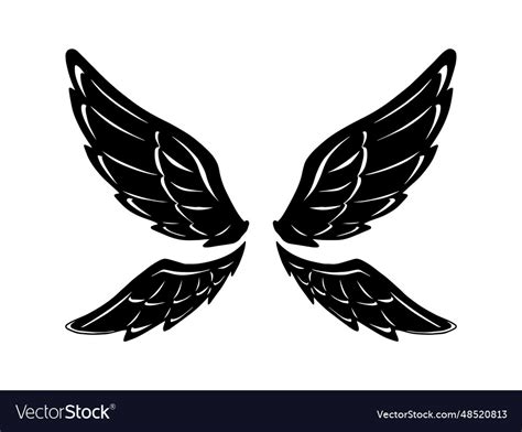 Bird wings icon stock-01 Royalty Free Vector Image