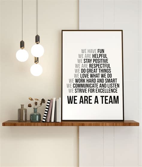 We A Team Poster Wall Art Home Office Decor Motivational - Etsy