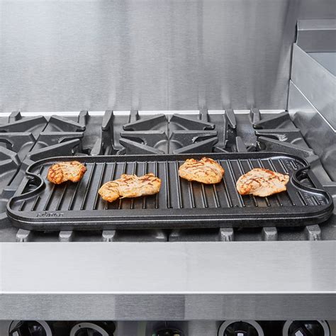 Lodge Cast Iron Reversible Griddle - Pre-Seasoned | WebstaurantStore