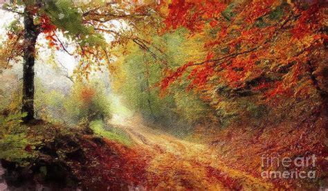 Autumn in the Countryside Painting by Esoterica Art Agency - Pixels