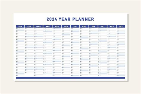 2024 Calendar Year Planner - Kiele Merissa