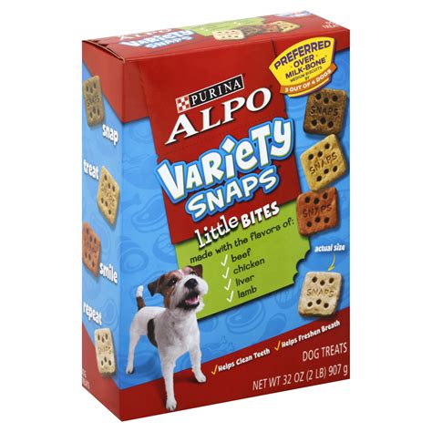 Purina ALPO Variety Snaps Little Bites Dog Treats with Beef, Chicken ...