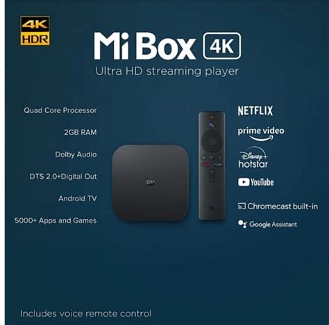 Mi 4K Android TV Box at Rs 3500 | Smart TV Box in New Delhi | ID: 22378225197