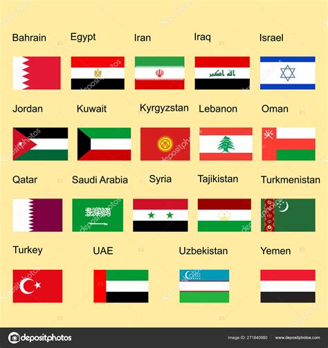 Middle East Flags