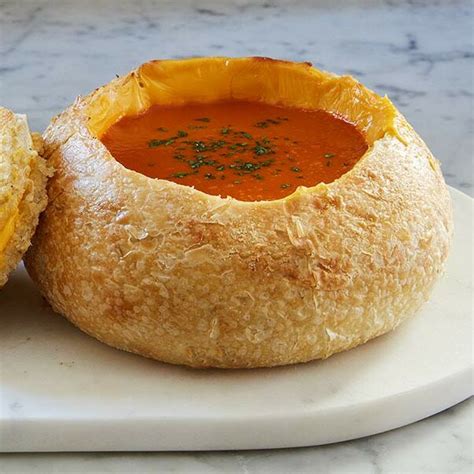Grilled Cheese And Tomato Soup Bread Bowl - 5* trending recipes with videos