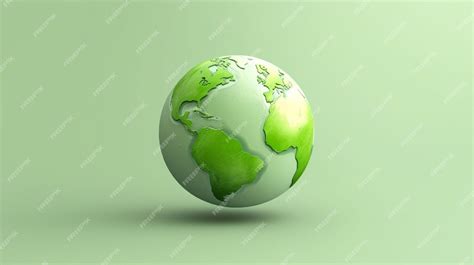 Premium AI Image | A green planet with the planet earth on it