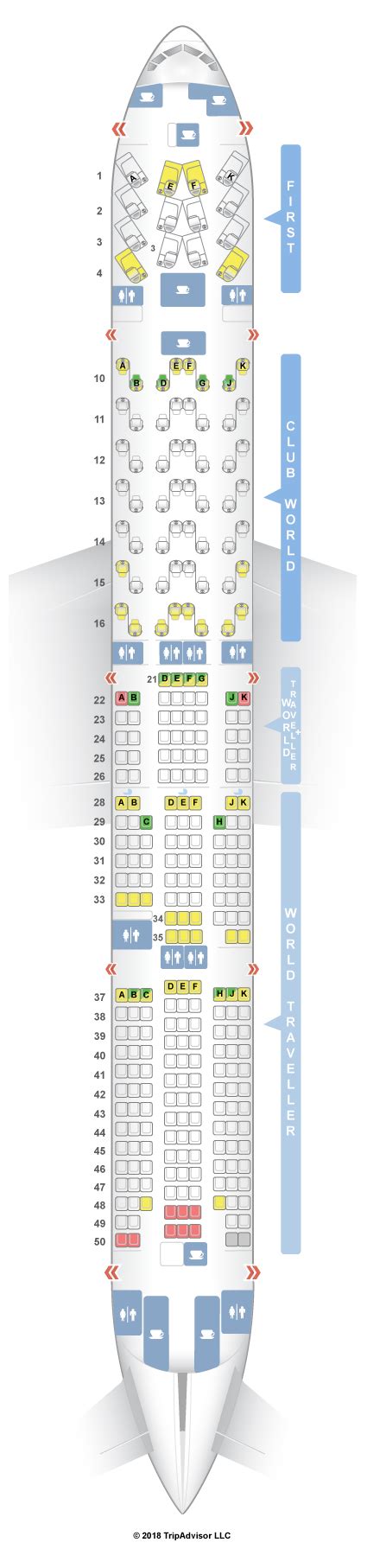 SeatGuru Seat Map British Airways Boeing 777-300 (773) Four Class