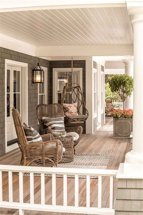 Nice 85 Beautiful Farmhouse Front Porch Decorating Ideas source link : https://decortutor.com ...