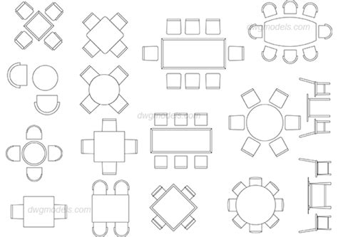 AutoCad Blocks Dining Table, Free Download, 59% OFF