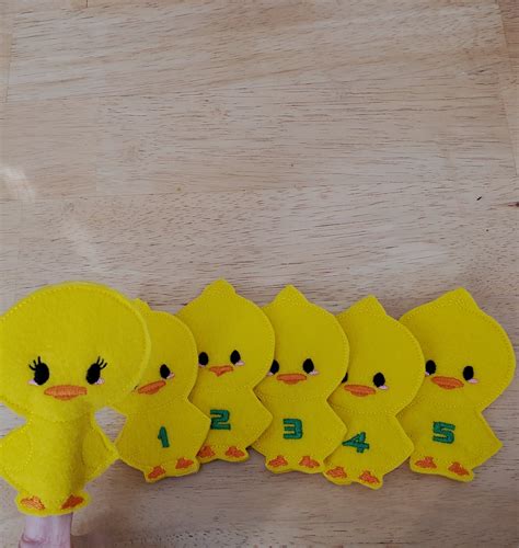 5 Little Ducks Finger Puppets for Music Education Ppreschool | Etsy