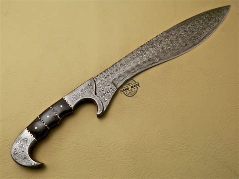 New Damascus Bowie Knife Custom Handmade Damascus Steel Hunting