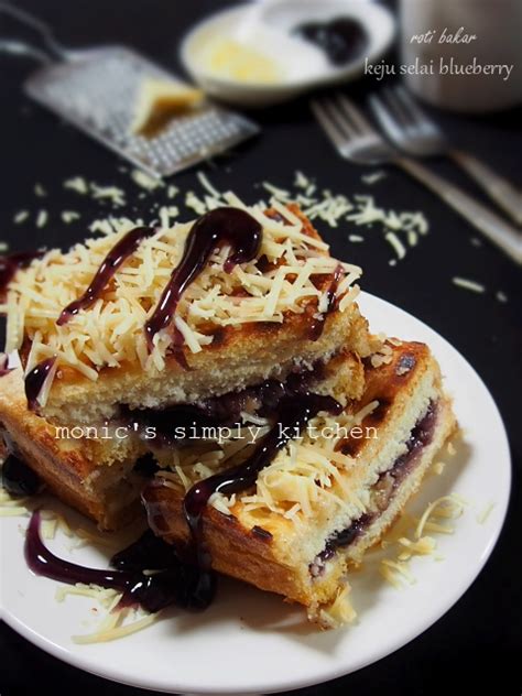 Roti Bakar Keju Selai Blueberry - Monic's Simply Kitchen