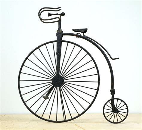 Vintage Metal High Wheel Bicycle Sculpture by cobbleandjot on Etsy