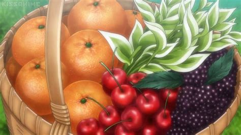 Fruit Basket, red, pretty, item, object, orange, sweet, fruit, nice, yummy, anime, HD wallpaper ...