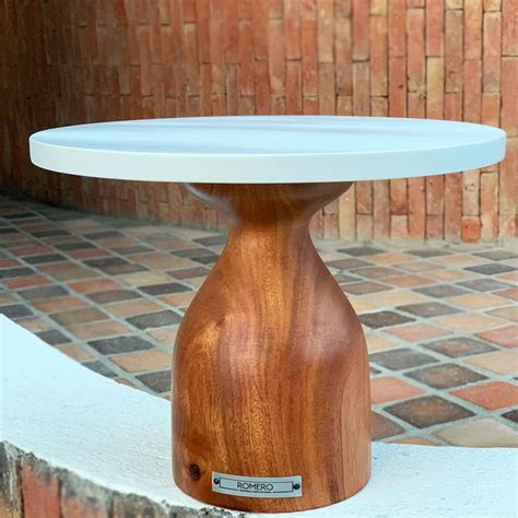 Cinaro Wood Pedestal Cake Stand | Shop Now at Maison Numen