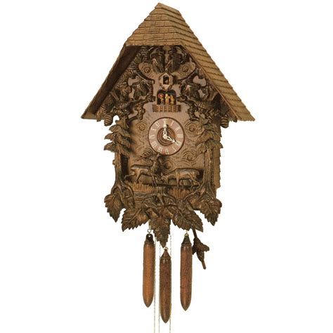 Large Cuckoo Clock with Wooden Weights - CuckooClocks.co.uk