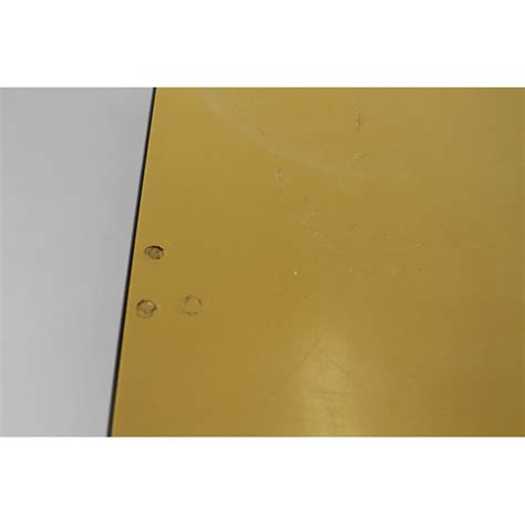 Square dining table with yellow formica table top - 1960s
