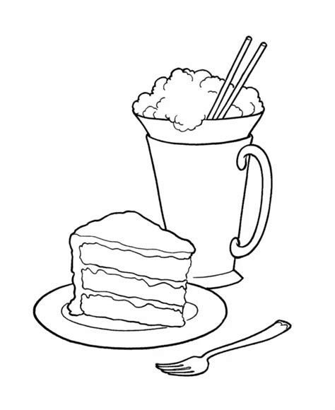 Desserts Coloring Pages to Print - Free Printable Coloring Pages