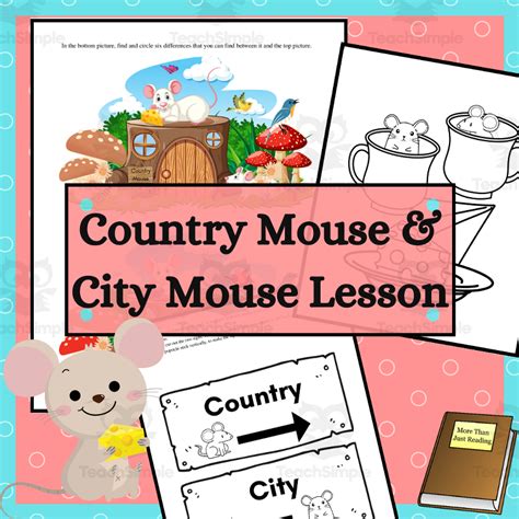 Country Mouse + City Mouse Activity Guide by Teach Simple