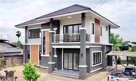 Two Storey House Plans With Balcony Two Storey House Plans With Balcony With Stainless Steel ...