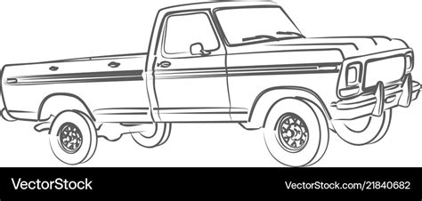 Truck sketch Royalty Free Vector Image - VectorStock