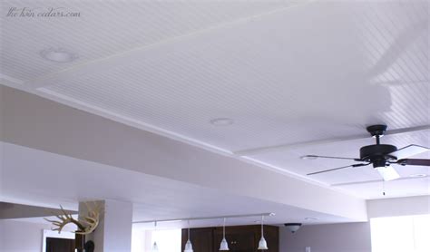 DIY Basement Ceiling, beautiful alternative to drop-ceiling | The Twin Cedars