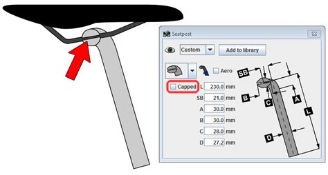 Capping the saddle clamp on a seatpost | www.bikecad.ca