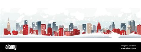 Snowy Cityscapes vector flat minimalistic isolated vector style Stock Vector Image & Art - Alamy