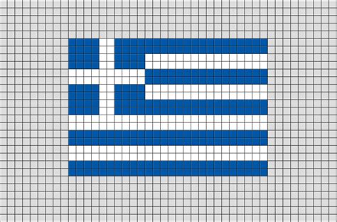 Flag of Greece Pixel Art | Flag cross stitch, Flag, Pixel art