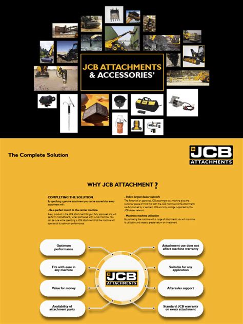 JCB+Attachments+Brochure+pdf New | PDF | Loader (Equipment)