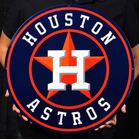 Houston Astros Round 24" Steel Logo Sign - Walmart.com