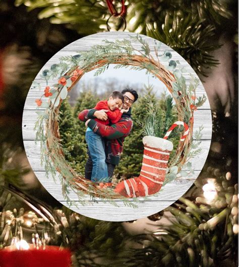 Christmas Photo Round Ornament Ornament Sublimation | Etsy