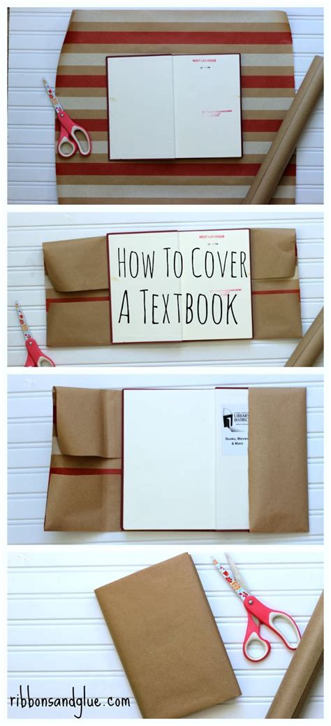 How to Cover a Textbook | Book cover diy, Diy notebook cover, Paper book covers