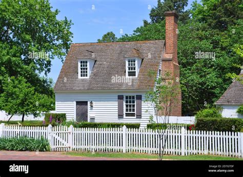 Antique House in Colonial Williamsburg, Virginia VA, USA Stock Photo ...