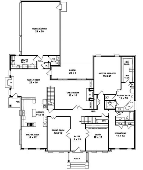 Traditional 5 bedroom house plans | Hawk Haven