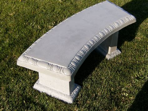 Concrete Scallop Curved Bench with matching by ConcreteYardDecor