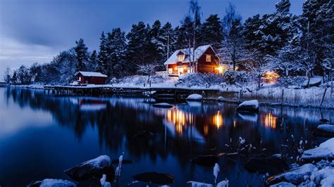 Snow House - Wallpaper, High Definition, High Quality, Widescreen