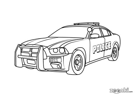 Police Car Coloring Pages Sketch Coloring Page