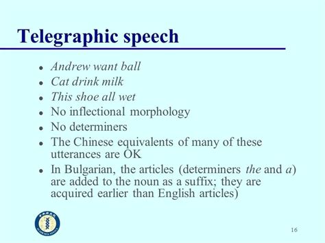 Telegraphic Speech - 11+ Examples, Format, PDF