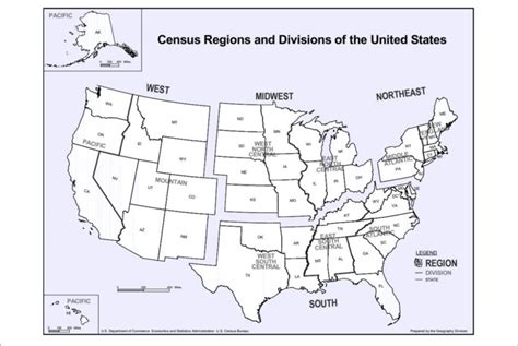 | U.S. Census Regions and Divisions of the U.S. Retrieved from U.S ...