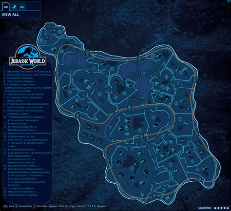 Jurassic World Isla Nublar Map - Ark Valguero Spawn Map