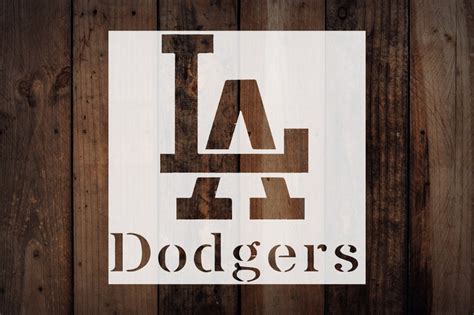 Custom Dodgers Baseball Stencil DIY Scrapbooking & Wall Art 5.5x5.5 ...