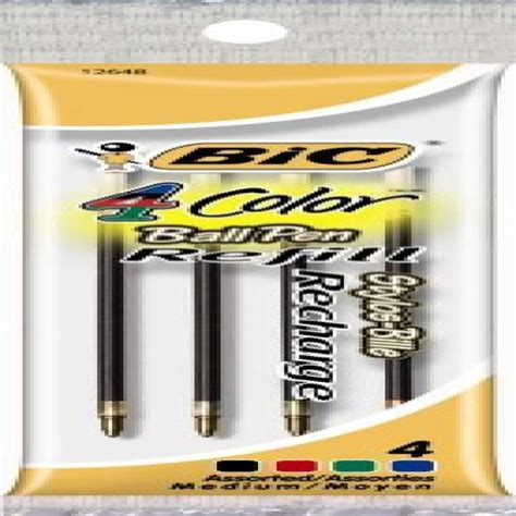 BIC 4-Color Ball Pen Refills, Medium Point (1.0 mm), 48 Refills - Walmart.com - Walmart.com