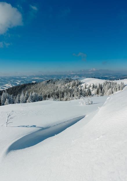 Premium Photo | Winter mountain snowy landscape