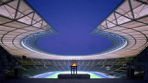 gmp Architekten. Germany, Berlin. Olympiastadion Berlin, remodeling, renovation and roofing ...