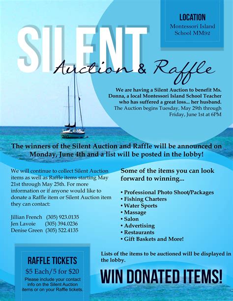 Silent Auction Flyer by Blutiki Design Studio www.blutikidesignstudio.com | Charity marketing ...