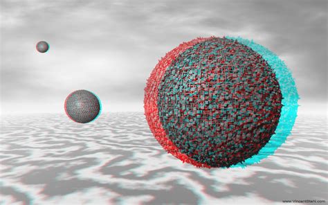 Space blue steel - 3D stereo anaglyph image (red/cyan mono)