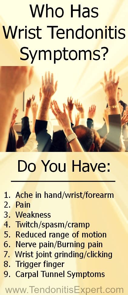 Wrist Tendonitis Symptoms, What Causes Symptoms Of Wrist Tendonitis